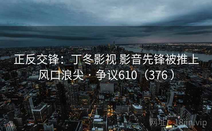 正反交锋：丁冬影视 影音先锋被推上风口浪尖 · 争议610（376 ）  第2张